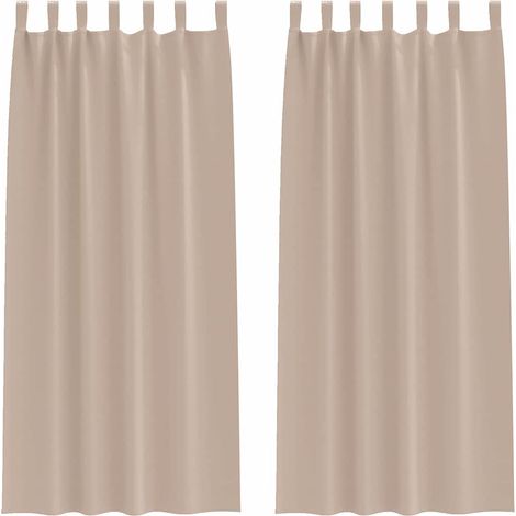 Maison Exclusive - Cortinas Opacas con Anillas 2 pcs Taupé 245 x