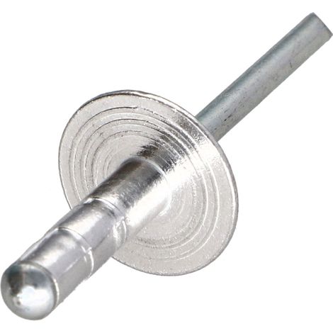 Rivet aveugle multiserrage GOMULTI Aluminium Tige acier 4.8X10 Tête extra large TEL