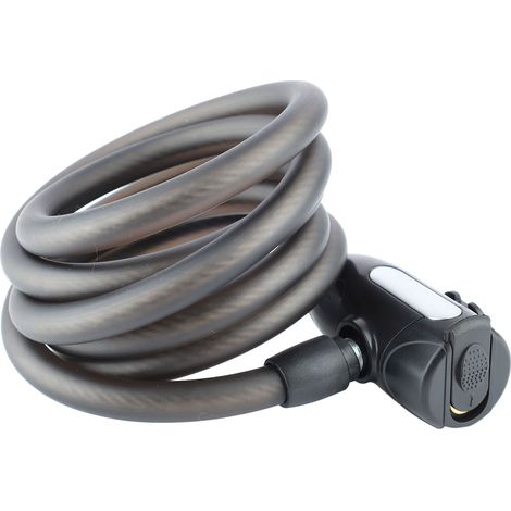 Câble de sécurité en acier pour vélo, moto et VTT avec cadenas et support, idéal pour le cyclisme urbain. (1/5)