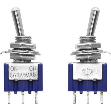 Interrupteur Spdt - 3 Broches - 6 A - 125 V Ac - Mts-102 - On/On - 5 Pièces (1/4)
