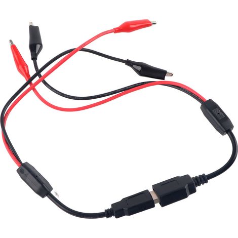 Pinces crocodiles USB mâle femelle pour testeur de tension et capacité, détecteur de ligne USB