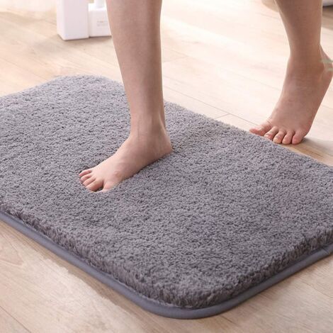 Tapis de bain antidérapant, absorbant et à poils longs en microfibre, lavable en machine-NANOTEH (1/5)