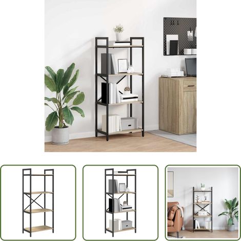 Étagère industrielle - Étagère Chêne Sonoma 56 x 34 x 133,5 cm Bois d'ingénierie (1/5)