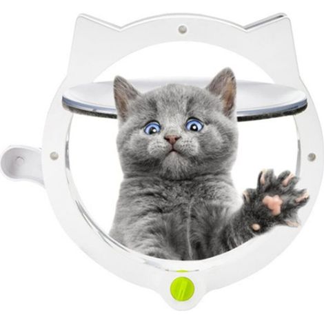 Gattaiola, sportello magnetico con 4 modalità di chiusura, adorabile forma di gattino, automatico e sicuro per porte interne ed esterne, accessori per animali domestici (1/4)