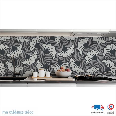 Crédence : Wax foncé - Couleur gris - Alu composite - 60 - 120 (1/3)