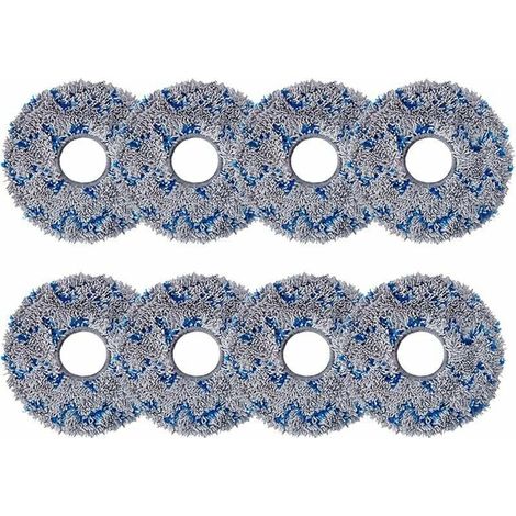 Lot de 8 Chiffon de Nettoyage de Rechange pour ECOVACS DEEBOT X1 Omni / X1 e Omni, Serpillières en Microfibre pour ECOVACS DEEBOT X1 Turbo Aspirateur Robot (1/5)