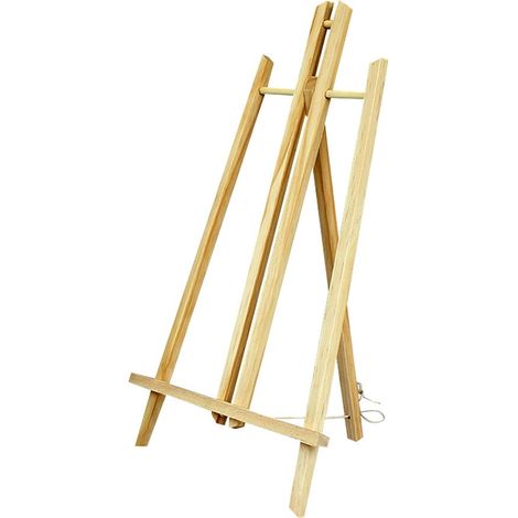 Chevalet Peinture Huile - Support Tableau Toile en Bois Naturel - Pour Atelier Artistique ou Décoration Intérieure - 1 Pièce (1/5)