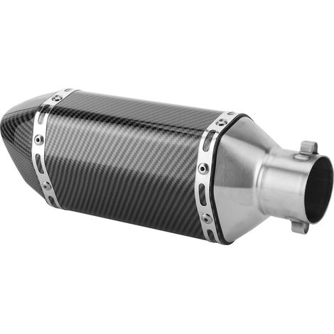 Pot d'échappement inox avec silencieux déflecteur, accessoire moto compatible MSX125 2013-2020, tube acier résistant, kit complet. (1/5)