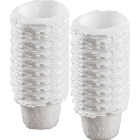 200 filtres à café jetables pour Keurig - Filtres en papier pour dosettes K-Cup, compatibles avec les machines à café Keurig, blancs (1/5)