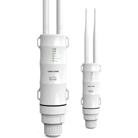 802.11AC Outdoor WiFi Amplifier – IP65 Waterproof – Speeds 150 Mbps 2.4 GHz and 433 Mbps 5 GHz – PoE Powered – Long Range Antennas – AC600 (1/5)
