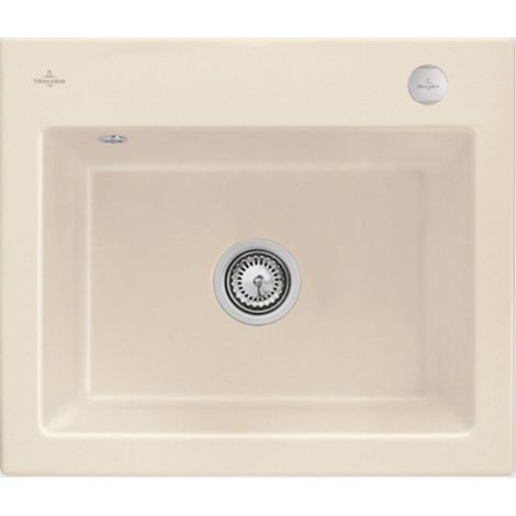 VB EB-SP Subway 60 S 600x510mm Exc-Garn Spülbecken m.tig aus Keramik Ivory cplus (1/3)