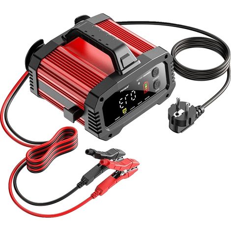 Chargeur de batterie, double tension, sélection de mode intelligent, Rouge (1/2)