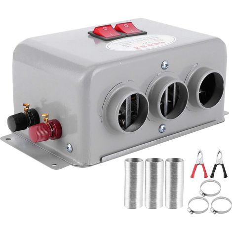 Calefacción para coche, 12 V, 400 W a 600 W, 3 salidas de aire, interruptor de doble marcha, calefacción compacta para coche, calentamiento rápido, protección contra heladas, bajo nivel de ruido (1/5)