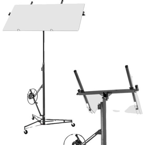 Lève-plaque de plâtre, Capacité de charge maximale 68 kg, Design pliable, 470-Gris (1/2)