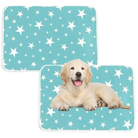 2er-Pack waschbare Anti-Pipi-Unterlagen für Hunde, wasserdichte und wiederverwendbare Trainingsmatte für Welpen, Größe (50 x 70 cm)