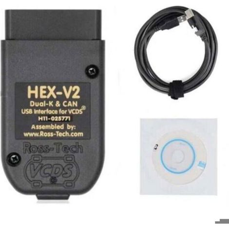 Câble Diagnostic HEX V2 - VCDS VAG COM 25.3 5053 - Pour VW Audi Skoda Seat - Jusqu'à 2017 - USB - 1 Pièce (1/4)