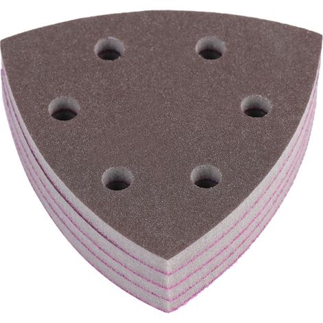 4 disques de papier de verre triangulaires à 6 trous pour ponçage et polissage (grain 300-400) (1/5)