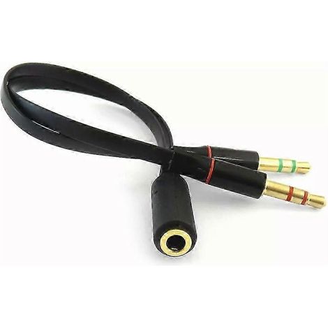 Câble adaptateur audio pour casque/microphone avec répartiteur en Y de 3,5 mm (2 mâles vers 1 femelle) (version 0729)