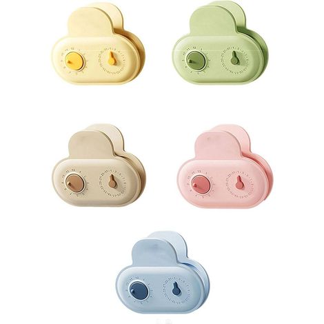 Set di 5 clip per sacchetti alimentari con indicazione della data - robusti organizer richiudibili per frigorifero - per conservare gli snack e mantenerli freschi in cucina
