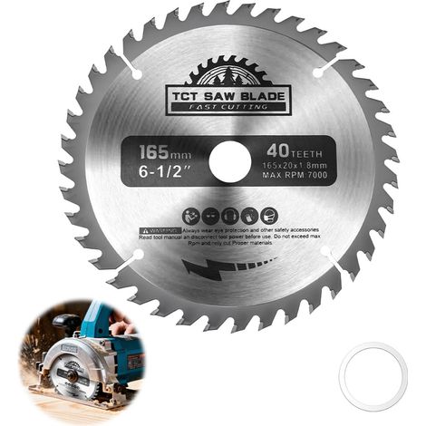 Lame de scie circulaire 165 x 20 mm, 40 dents Coupes propre (1/5)