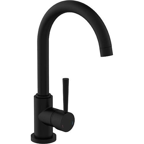 Mitigeur d’évier Malleo Bec orientable, Saillie 185 mm noir mat (1/5)