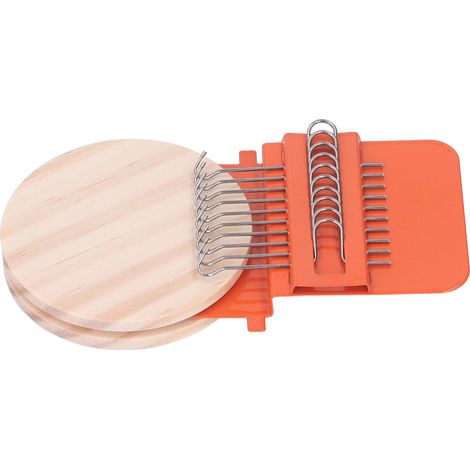 Métier à tisser miniature à 10 crochets, petit métier à tisser domestique avec plateau en bois de 6,5 cm pour le tissage artisanal (orange).