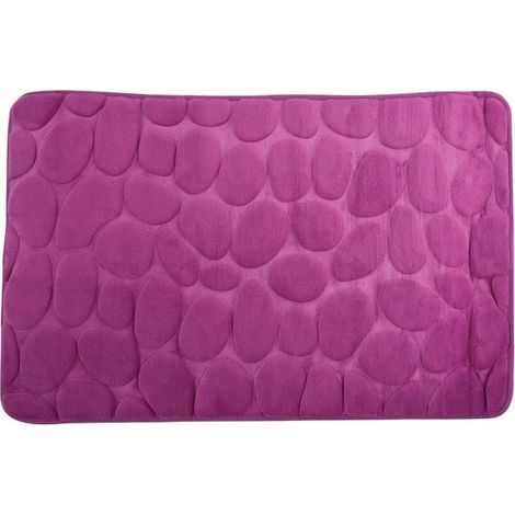Alfombra de baño microfibra PEBBLE 50x80cm Morado MSV
