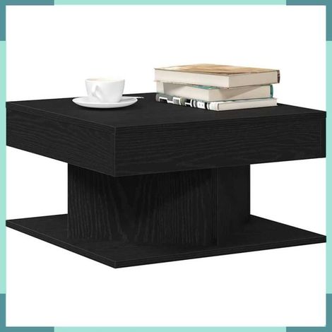 Table basse - 862665 - Chêne noir - 57 x 57 x 30 cm - Bois d'ingénierie (1/5)