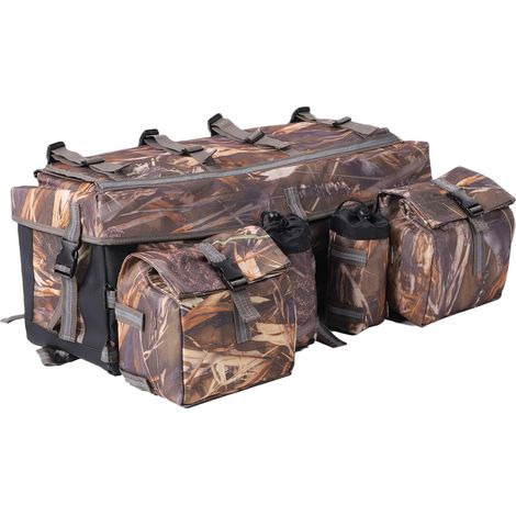 Sac de Coffre Universel pour VTT, Sac de Chargement pour Véhicule Tout Terrain, Grande capacité 55 L, Résistant à la Pluie, pour la Plupart des VTT avec Porte-Bagages Arrière, (Imprimé (1/5)
