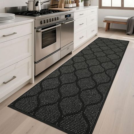 Non-Slip Kitchen Rug 60 x 180 cm, Dark Grey (1/5)