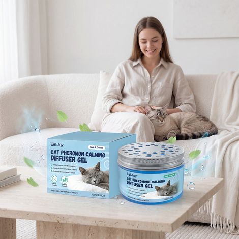 Katzenpheromon-Gel für Haustiere, beruhigend und stresslindernd, Pflegeprodukt für Wohnungskatzen – 100 g -- DE (1/5)