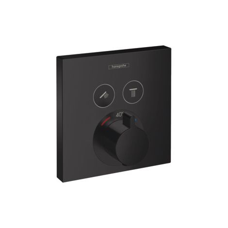 Hansgrohe Fertigset ShowerSelect für Unterputz-Thermostatmischer mit 2 Funktionen, mattschwarz (15763670) (1/5)