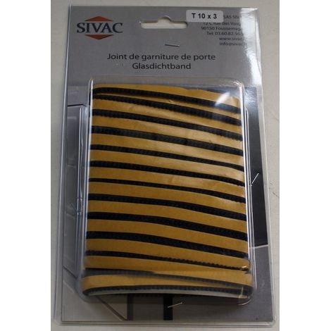 Sivac – Kit de réparation joint plat 10 mm – Résistance jusqu'à 1100°C – Réduit déperditions de chaleur – Améliore combustion appareil chauffage