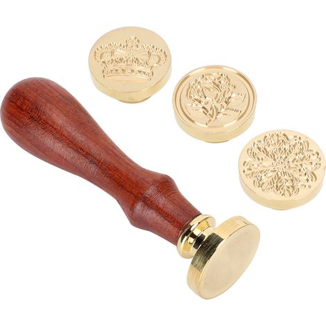 Kit de tampons à cire décoratifs rétro à motifs flocons de neige et fleurs - Outils de loisirs créatifs (1/5)