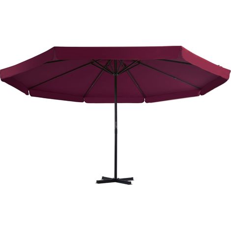 Maison Exclusive - Sonnenschirm mit Aluminium-Mast 500 cm Bordeau