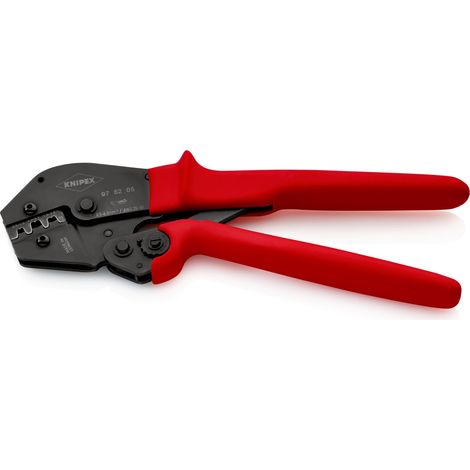 KNIPEX 97 52 05 SB Crimpzange auch für Zweihandbedienung mit rutschhemmenden Kunststoff-Hüllen brüniert 250 mm (1/5)