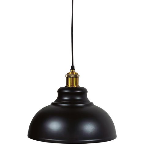 Hänge-Deckenleuchte der Serie "Akure" E27 (maximal 40W 230V) IP20 Ø20cm schwarze Farbe