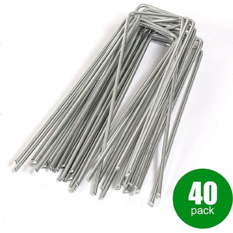 40 verzinkte Befestigungselemente, 150 cm lang und 40 cm breit, 2,5 mm Stahldraht (1/4)