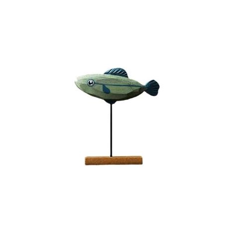 Fischstatue aus Holz, nordische Wohndekoration, Fischskulptur, Ornament D (1/5)