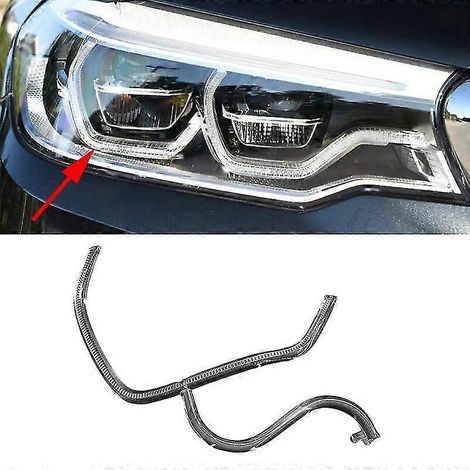 Für BMW 5er G30 G38 2018 2019 2020 LED-Scheinwerfer-Lichtleiterleiste Angel Eyes Lichtröhre Tagfahrlicht-Leiterring – 1 Stück rechts klein