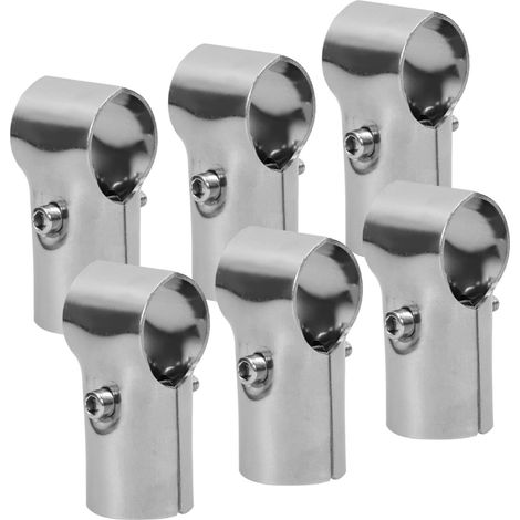 6 pièces Lot de Connecteurs T Acier Inoxydable pour Tubes Colliers de Serrage Robustes Accessoires pour Étagères et Clôtures Fixations Fiables et Durables (1/5)