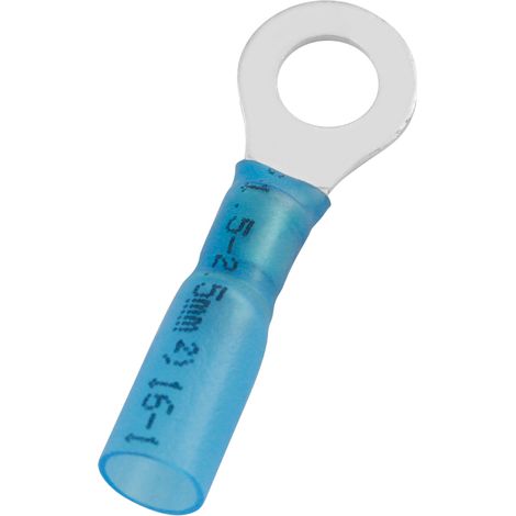 Cosses à œillet RS PRO, Isolé, Bleu, 2.5mm², 6.4mm, 12mm (1/3)