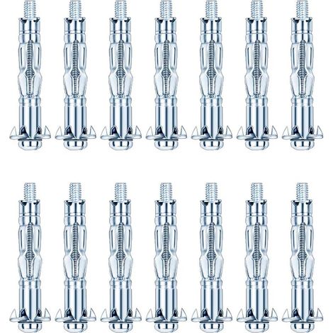 Lot de 20 chevilles murales M4 × 38 en acier zingué très résistant pour cloison sèche (1/5)