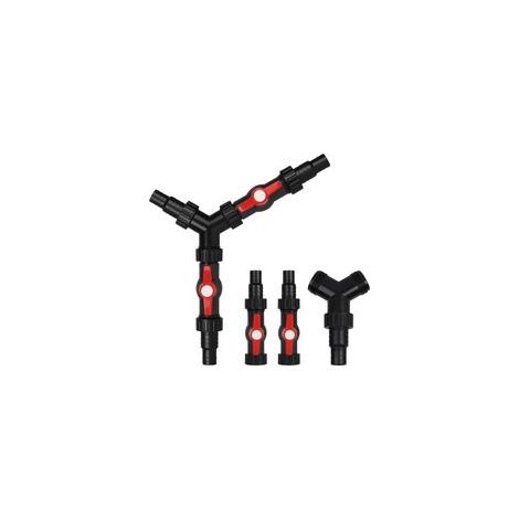 Distributeur Vanne 3 Voies 20/25mm (3/4 1") Répartiteur en Y Adaptateur Réglable en ABS Y Distributeur Tuyau pour Tuyauterie Connecteur pour Piscine (1/5)
