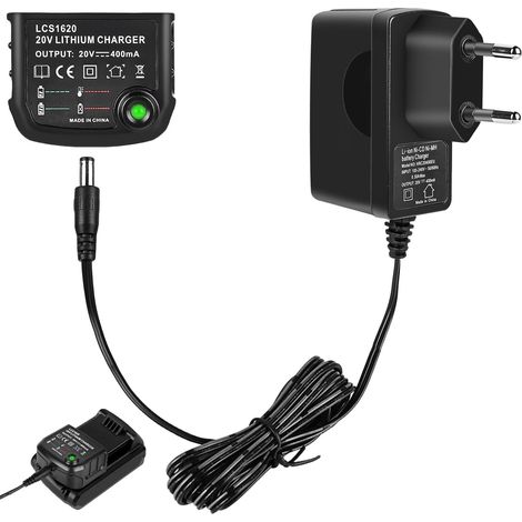 Chargeur lithium 18V/20V pour Black & Decker – Compatible avec batteries BL2018 BL1518 LBXR20 – Protection contre surcharge et surchauffe