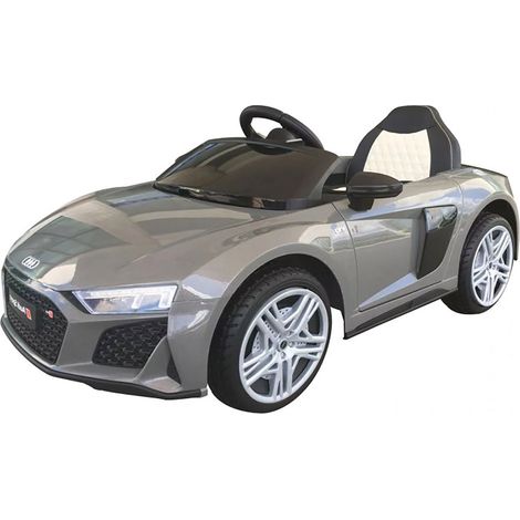 Macchina Elettrica per Bambini 12V Licenza Ufficiale Audi R8 New Spyder con Telecomando e Sedile in pelle Grigio (1/5)
