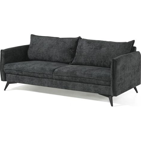 Sofa 3-Sitzer Chenille 199x100x86 anthrazit OLIVIAMassivmoebel24 GmbH (1/4)