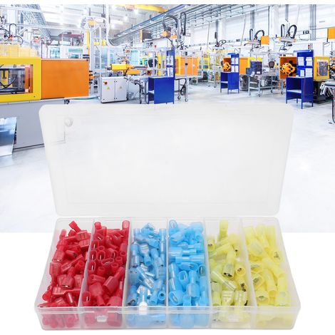 200 blocs de connexion mâles et femelles à ressort, entièrement isolés et montés en nylon, avec inserts à ressort pressés à froid (1/5)