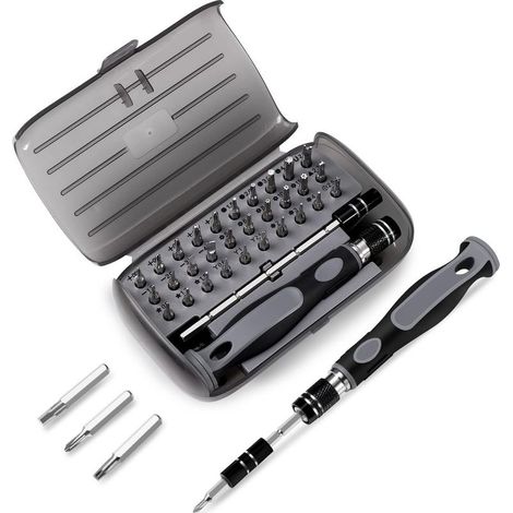 Jeu Tournevis de Précision 32 en 1 Mini Set Tournevis Magnétique Bricolage Electronique de Réparation Kit, Outil Informatique pour PC, MacBook, iPhone, Lunettes, Montre, Smartphone (1/5)