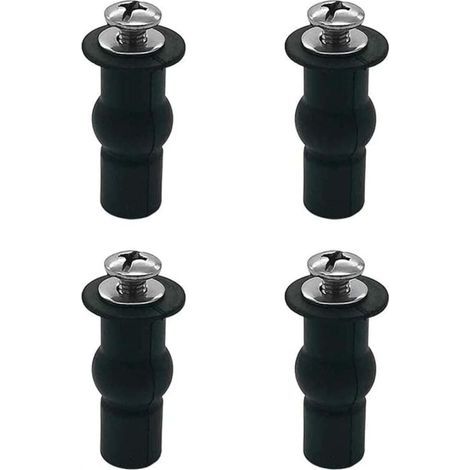 Toilettensitzbefestigungen, 2 Paar Gummi-Expansionsbolzen, Toilettenbefestigungsschrauben aus Edelstahl 304, Toilettenscharniere, Gummi-Expansionsschrauben (1/4)